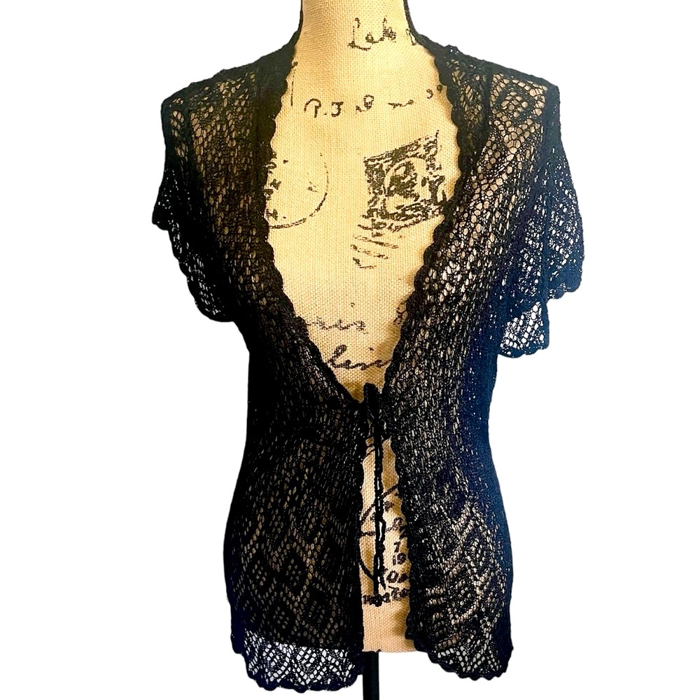 Dressbarn Woman Collection Black 100% Rayon Outerwear in black Size 16W